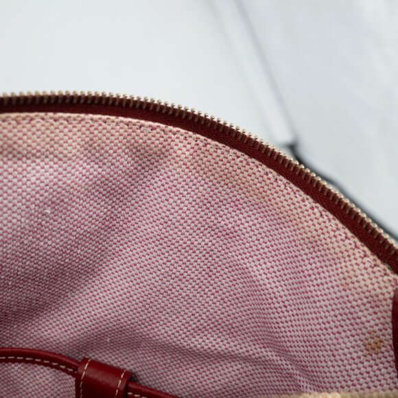 Dooney & Bourke Dillen Double Pocket cross body handbag Satchel Red - Picture 10 of 14